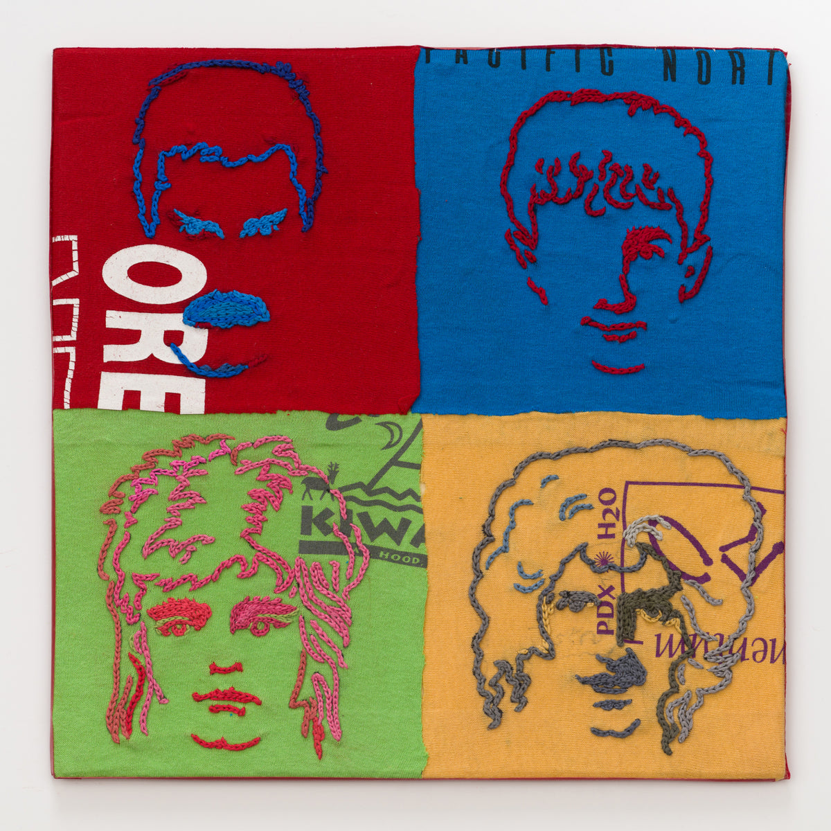 Amy Marie Barrett's panel reinterpreting Hot Space by Queen, 12 by 12 inch plywood, from The LP Show 2026
