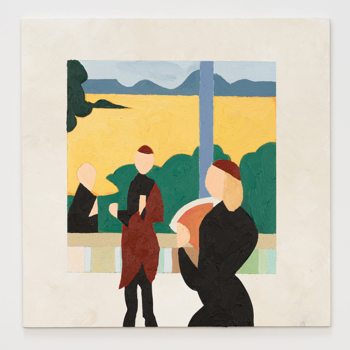 Jeremy Le Grand's panel reinterpreting Another Green World by Brian Eno, 12 by 12 inch plywood, from The LP Show 2026