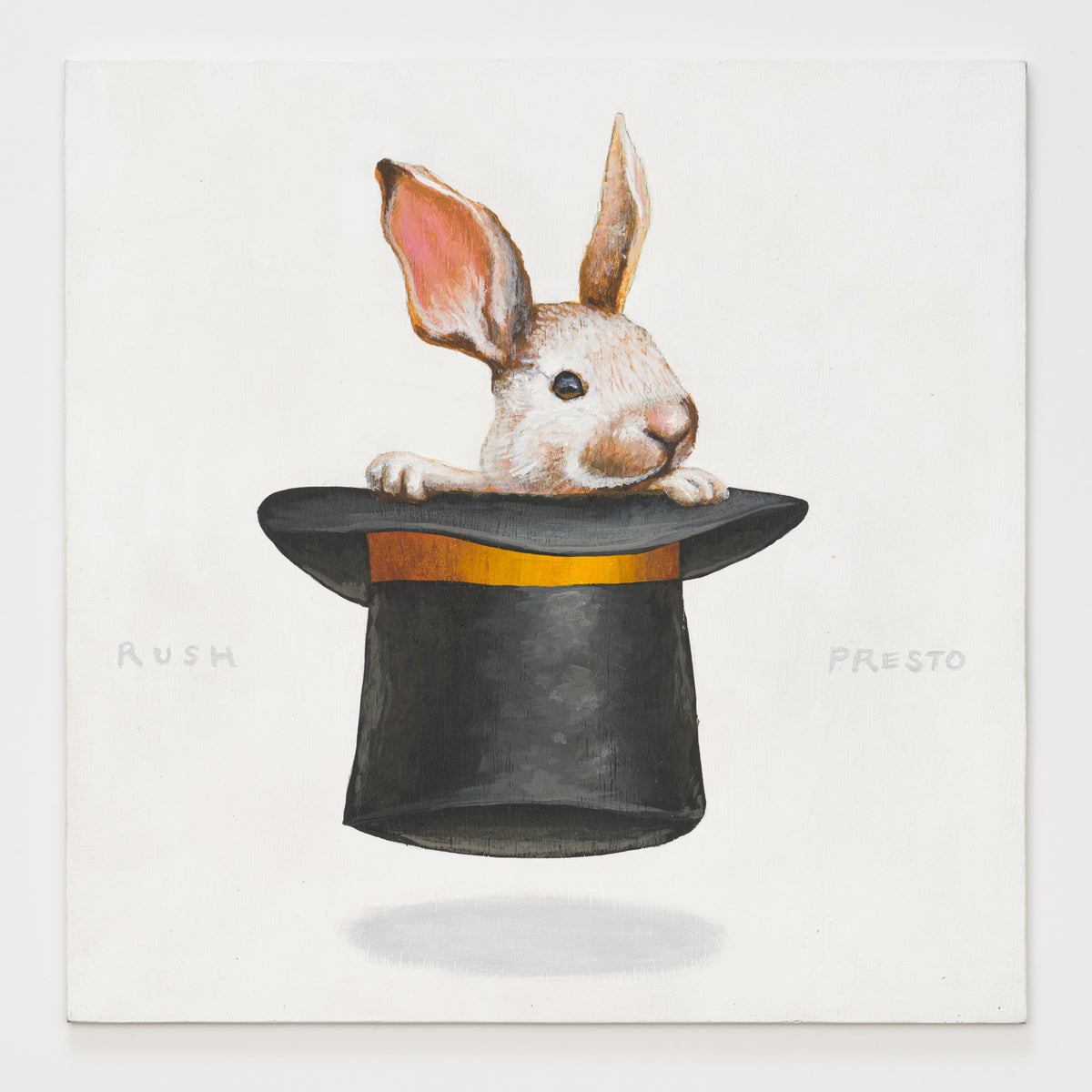 Jeremy Nichols's panel reinterpreting Presto by Rush, 12 by 12 inch plywood, from The LP Show 2026