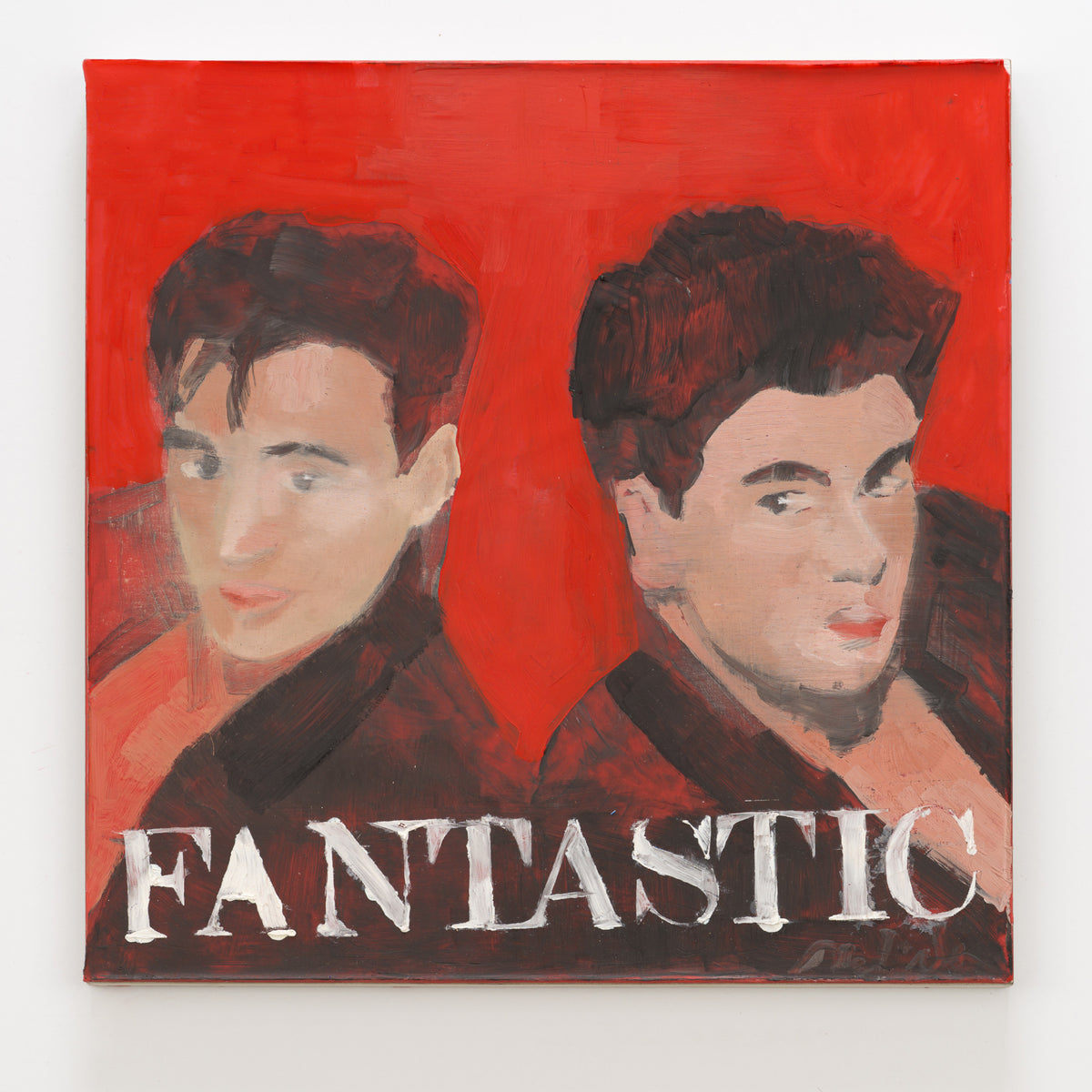 Melinda la Petite's panel reinterpreting Fantastic by Wham!, 12 by 12 inch plywood, from The LP Show 2026
