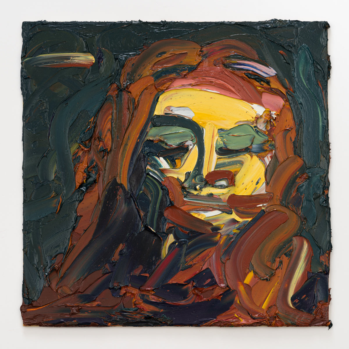Tylor Rogers's panel reinterpreting Celia 1972 by Celia, 12 by 12 inch plywood, from The LP Show 2026